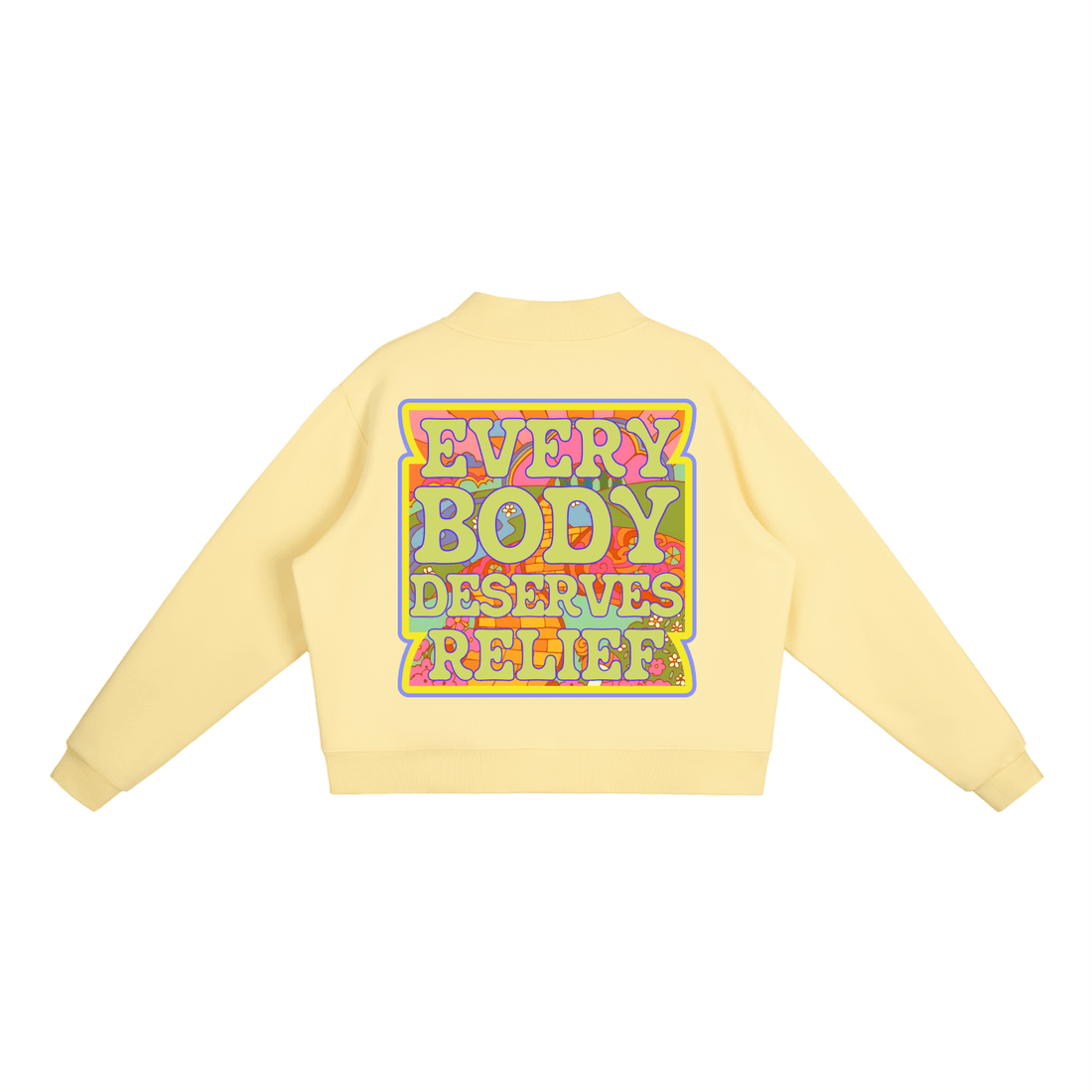 Essential Fleece Mock-Neck Crew Sweatshirt