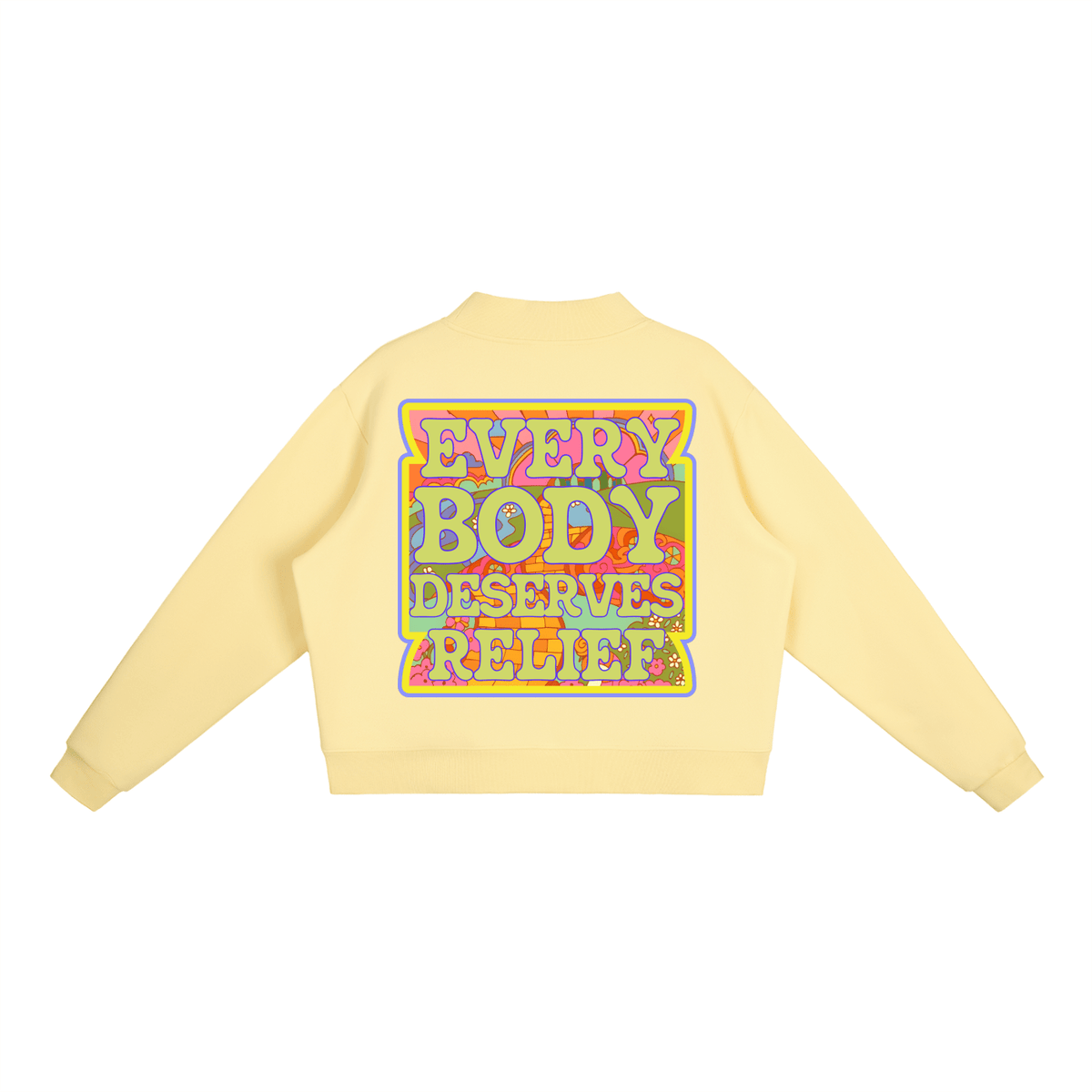 Essential Fleece Mock-Neck Crew Sweatshirt