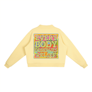 Essential Fleece Mock-Neck Crew Sweatshirt