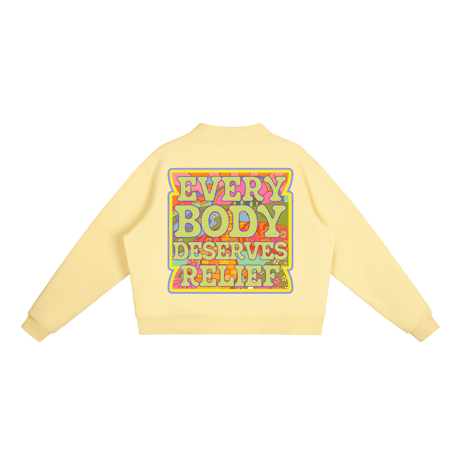 Essential Fleece Mock-Neck Crew Sweatshirt