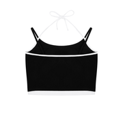 Contrast Binding Halter Tank Top
